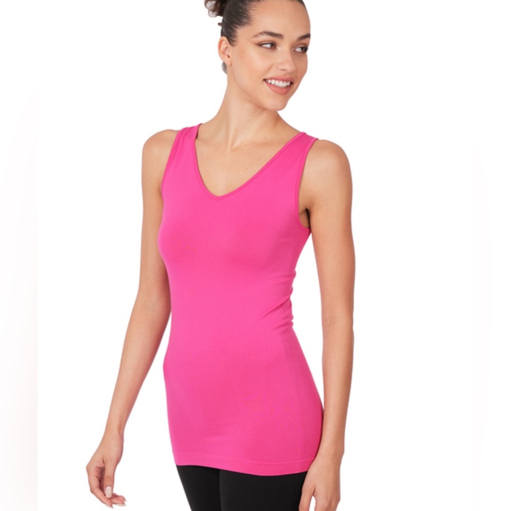 Pink Seamless Tank Top